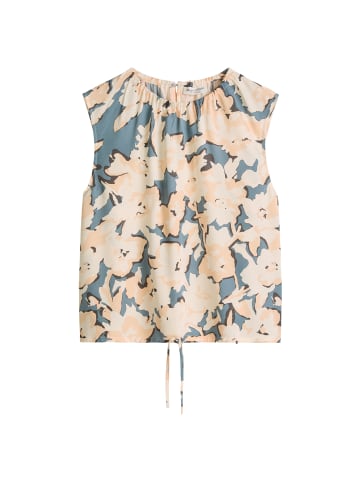 Marc O'Polo Ärmelloses Print-Bluse regular in Medium Blue