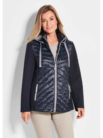 GOLDNER Steppjacke mit abnehmbarer Kapuze in schwarz