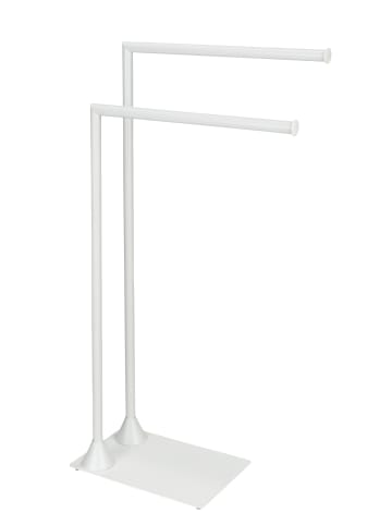 Wenko Handtuchhalter aus Metall HELLA in Weiß, (B) 20 x (H) 79 x (L) 41 cm