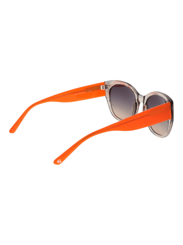 comma Frauen Sonnenbrille Katzenauge Transparent