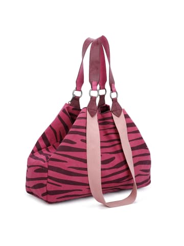 Fritzi aus Preußen Izzy Canvas Shopper Tasche 45 cm zebra pink
