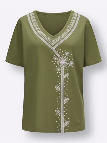 Sieh an! V-Shirt in oliv