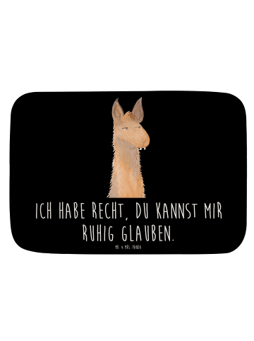Mr. & Mrs. Panda Badematte Lamakopf Genervt mit Spruch in Schwarz