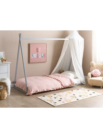 Beliani Kinderbett SAURAT in Grau - (W) 94 x (H) 161 x (L) 206 cm
