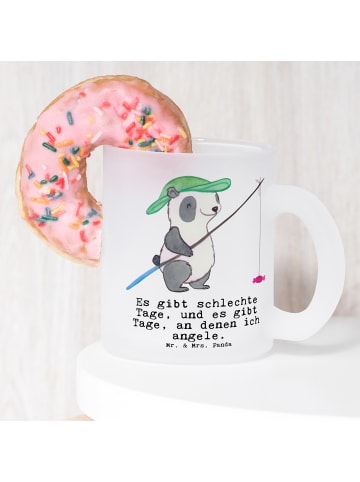 Mr. & Mrs. Panda Glas Panda Angeln mit Spruch in Transparent