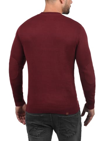 BLEND Strickpullover BHLars 20703347ME Strickpulli mit aufgestickten Ellenbogenpatches in Rot