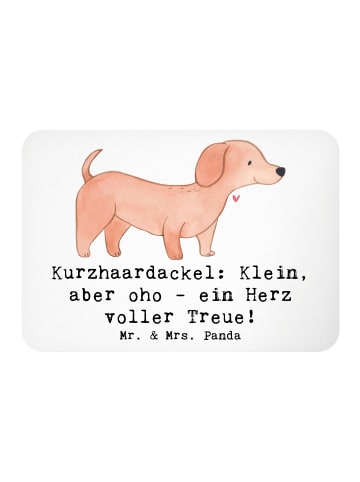 Mr. & Mrs. Panda Magnet Kurzhaardackel Herz mit Spruch in Weiß