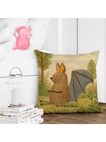 Mr. & Mrs. Panda kuschelkissen 40x40 Fledermaus Sitzen Design oh... in Weiß