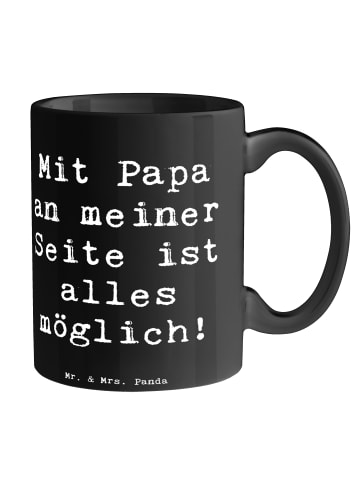Mr. & Mrs. Panda Coffee Mug Spruch Papa Möglichmacher mit Spruch in Schwarz