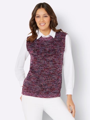 Sieh an! Pullunder in lila-erdbeere-meliert