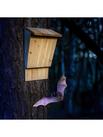 relaxdays 2 x Fledermauskasten in Natur - (B)22,5 x (H)34 x (T)13 cm
