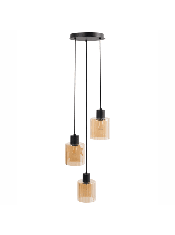 Beliani Pendelleuchten KITARE in Beige/Schwarz - (W) 29 x (H) 120 x (L) 29 cm