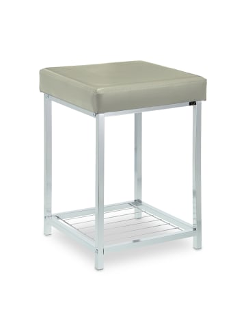 relaxdays Sitzhocker in Grau - (B)33 x (H)47 x (T)33 cm