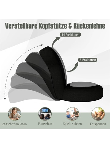COSTWAY Bodenstuhl klappbar mit Liegefunktion in Grau