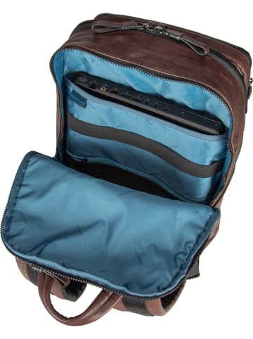 Piquadro Rucksack / Backpack Harper Backpack 5676 RFID in Testa di moro