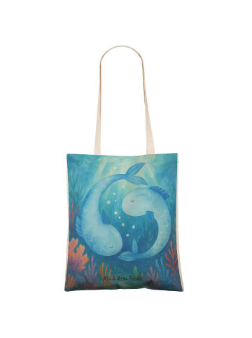 Mr. & Mrs. Panda Tasche Sternzeichen Fische Design ohne Spruch in Weiß