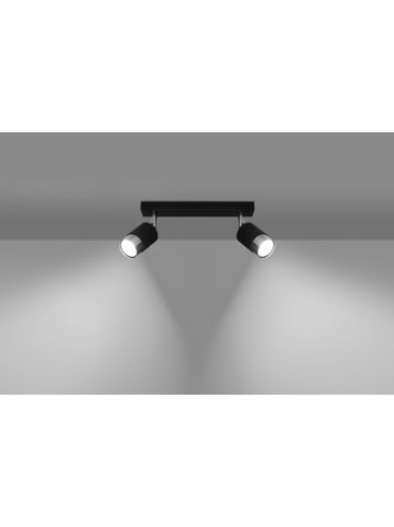 Nice Lamps Deckenleuchte DETTA 2 Schwarz/Chrome  (L)30cm (H)18cm