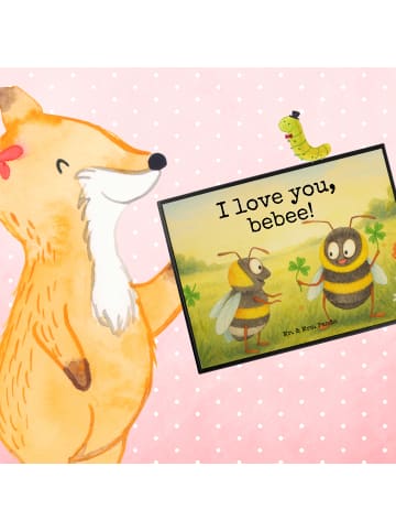 Mr. & Mrs. Panda schreibtischunterlage Bienen Paar Design mit Sp... in Weiß