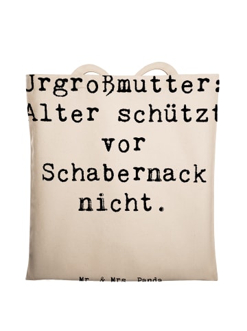 Mr. & Mrs. Panda Tragetasche Urgroßmutter Schabernack mit Spruch in Creme