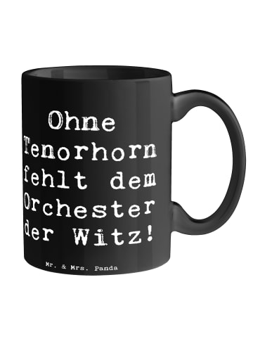 Mr. & Mrs. Panda Tasse mit Spruch Spruch Tenorhorn Witz mit Spruch in Schwarz