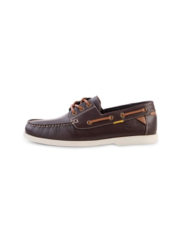 Camel Active Bootsschuh aus gewachstem Leder in Dunkelbraun