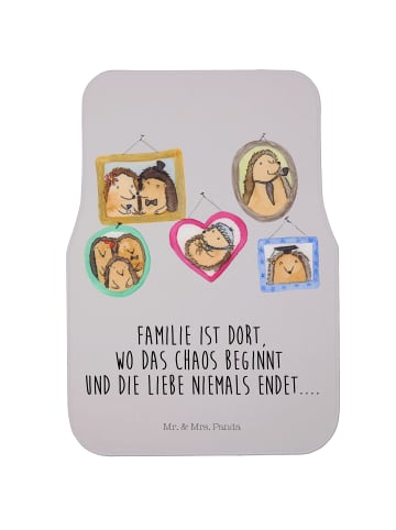 Mr. & Mrs. Panda Automatte Igel Familie mit Spruch in Grau Pastell