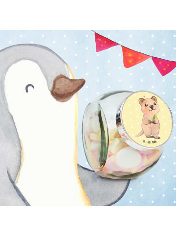 Mr. & Mrs. Panda Vorratsdose Glas Quokka Happy ohne Spruch in Gelb Pastell