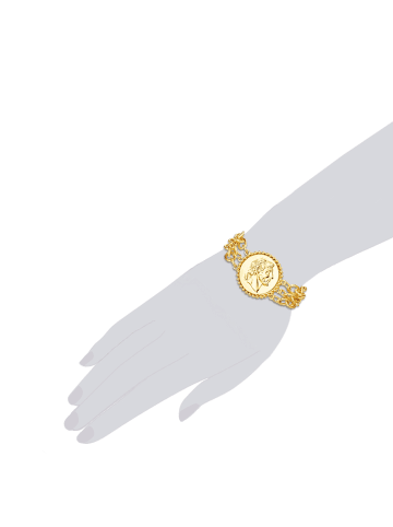 Lulu & Jane Armband Münze aus Metall-Legierung in gelbgold