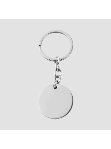 Adeliás Unisex Anhänger – Schlüssel Münzanhänger aus Edelstahl in silber