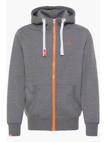 !SOLID Kapuzensweatjacke SDBenn High Neck Zip-Hoodie in Grau