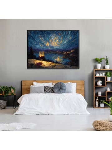 WALLARENA Bild mit Rahmen Landschaft in Beige