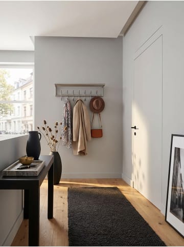 KADIMA DESIGN Wandgarderobe Metall Silber 74,5x29x30 cm Flurgarderobe mit Ablage,