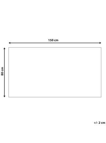 Beliani Kurzflor DAVUTLAR in Grau/Beige - (W) 80 x (H) 1 x (L) 150 cm