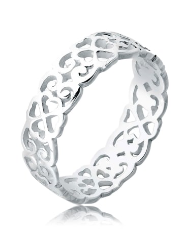 Elli Ring 925 Sterling Silber Kleeblatt, Ornament in Silber