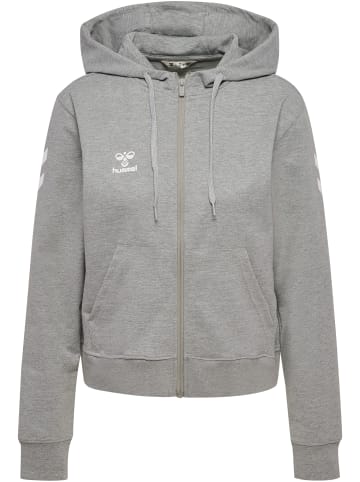 Hummel Reißverschluss Kapuzenpullover Hmlgo Damen in GREY MELANGE