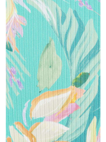 Venice Beach Highwaist-Bikini-Hose in türkis bedruckt