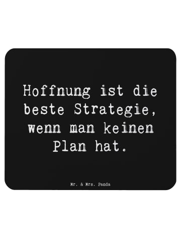 Mr. & Mrs. Panda Mousepad Spruch Hoffnung Strategie mit Spruch in Schwarz