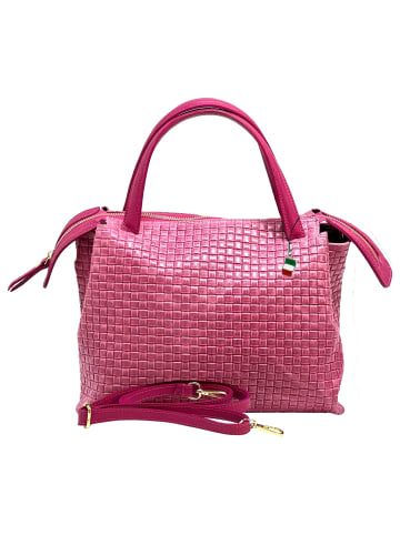 Florence Florence Handtasche Leder fuchsia, pink ca. 30cm