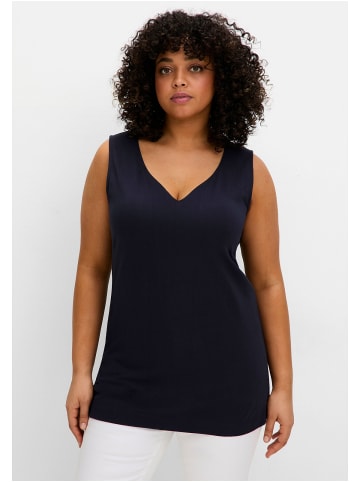 sheego Doppellagiges Top in tiefblau