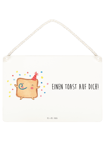 Mr. & Mrs. Panda Deko Schild Toast Party mit Spruch in Weiß