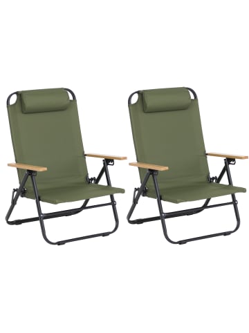MCW 2er-Set Campingstuhl Q44, Grün