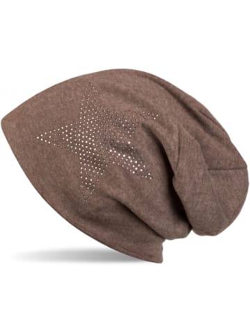 styleBREAKER Beanie Mütze in Taupe-Braun