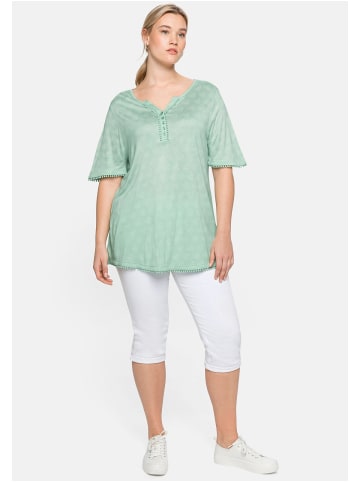 sheego Shirt in mint bedruckt