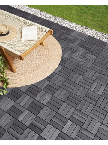 Beliani 10-tlg Outdoor Bodenbelag ACERENZA in Grau
