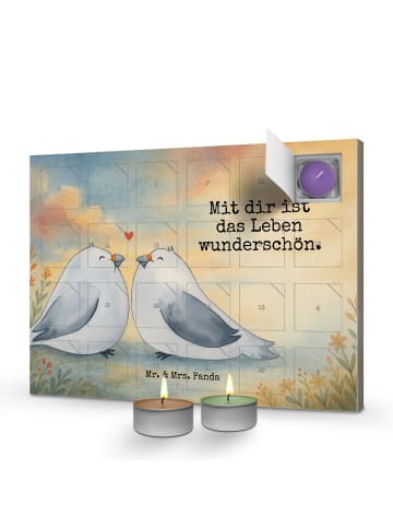Mr. & Mrs. Panda Duftkerzen Adventskalender Turteltauben Liebe D... in Weiß