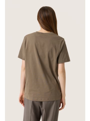 Soaked in Luxury T-shirt SLVarga Gerade Passform in Morel
