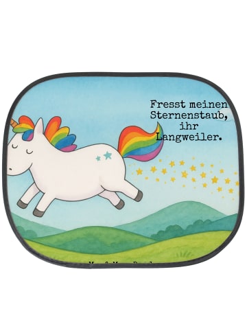 Mr. & Mrs. Panda Sonnenschutz Einhorn Happy Design mit Spruch in Weiß