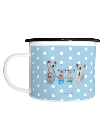 Mr. & Mrs. Panda Emaille Becher Koala Familie zwei ohne Spruch in Blau Pastell