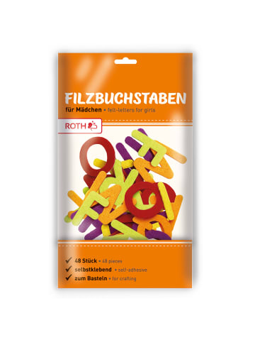 ROTH Filzbuchstaben selbstklebend in Bunt