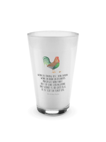 Mr. & Mrs. Panda Blümchentailglas Hahn Korn mit Spruch in Transparent